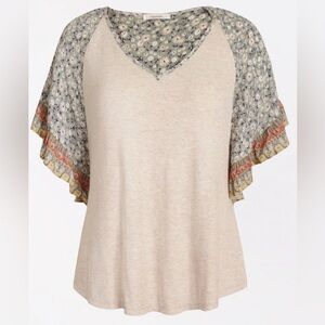 Maurice’s XS women’s Floral Print Ruffle Flutter Sleeve Blouse